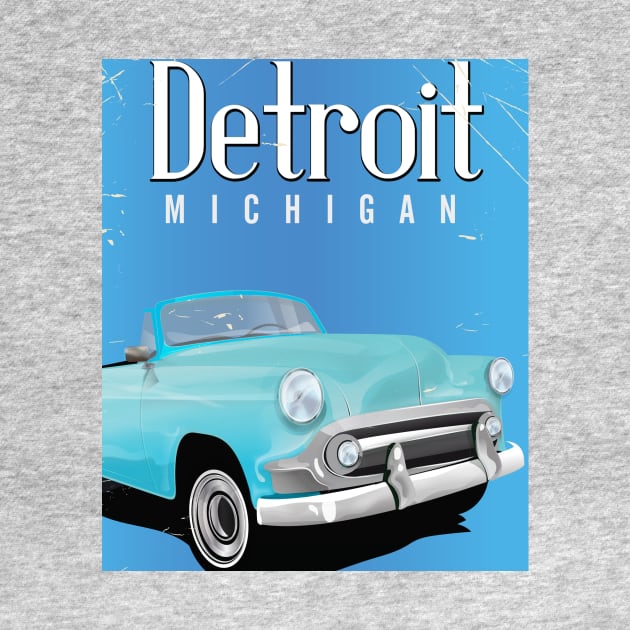 Detroit Michigan travel poster by nickemporium1